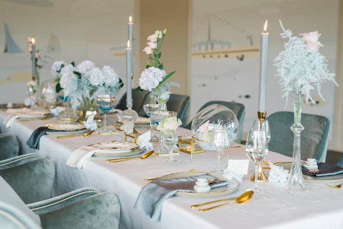 Cool Blue Meets Blush for this Modern Elegant Wedding